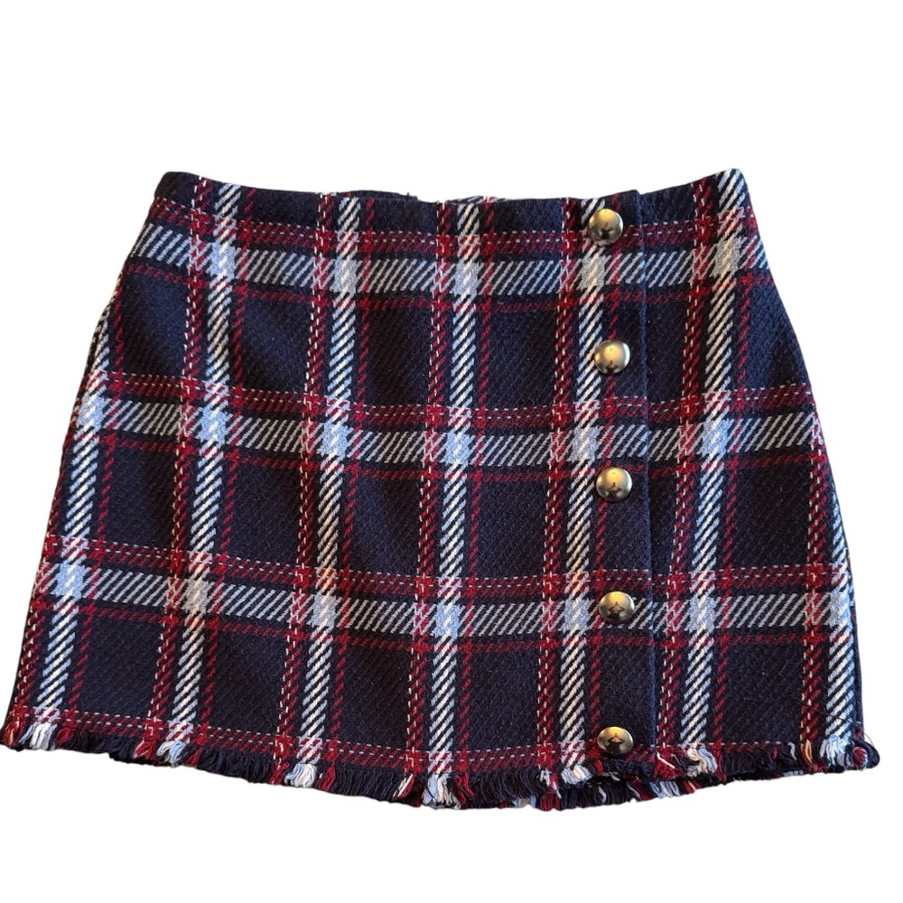 Forever 21 Red and Blue Plaid Mini Skirt